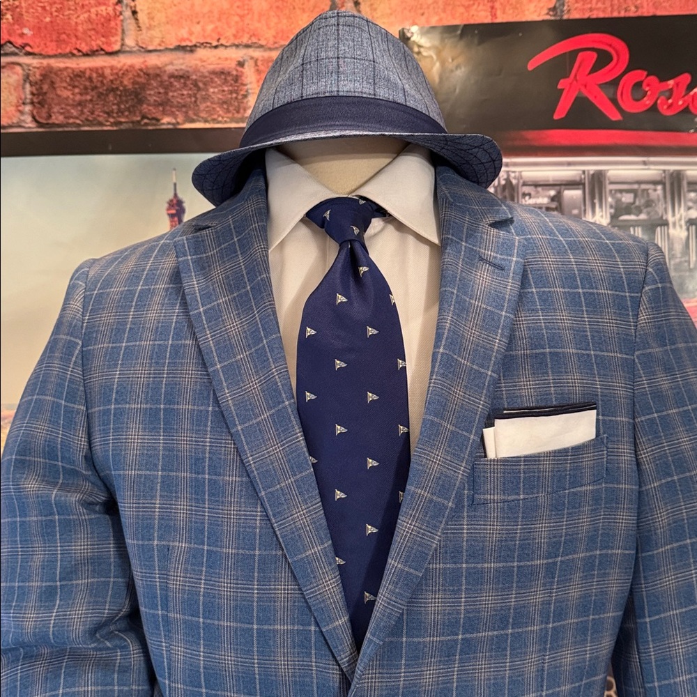 Bachrach Blue Checkered Sport Coat